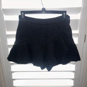 DO+BE Black Knit Ruffle Mini Skirt